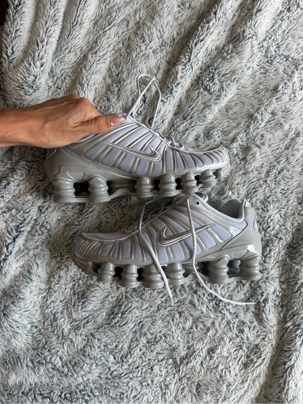 Nike Women's Shox TL Shoes Light Gray